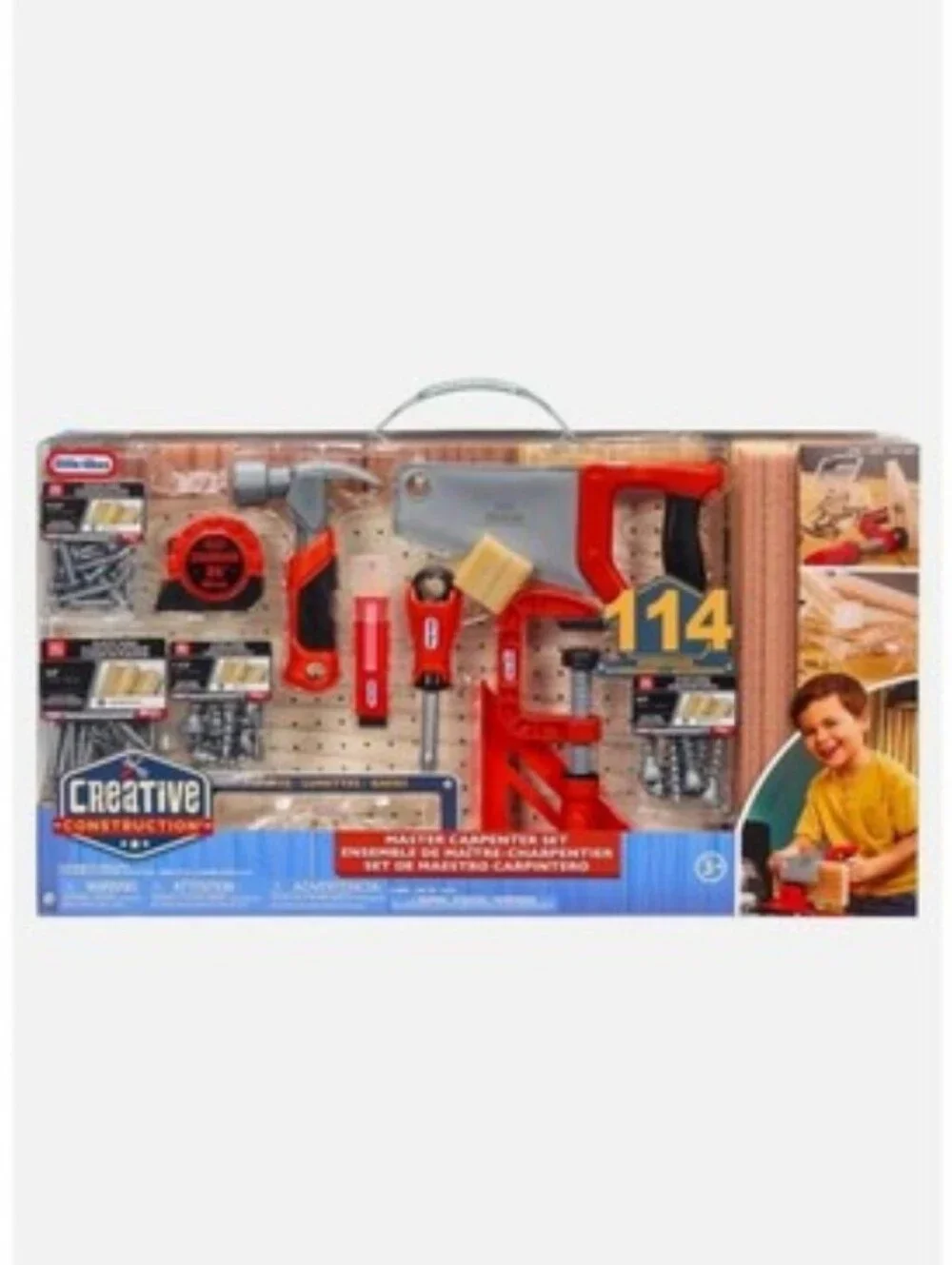 NEW Little Tikes Creative Construction Master Carpenter Set 114 Accessories gift